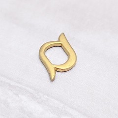 Vintage Pendant Gold Tone, Silver Tone, Clear Gems – Fair Condition