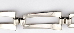 😍Vintage Signed Sperry MCM Rhodium Plate Wide Chain Statement Runway Bracelet