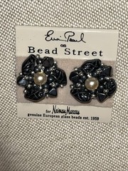 ERWIN PEARL Genuine European Glass Clip On Earrings For Neiman Marcus