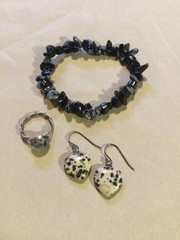 Estate Semiprecious Gemstone Agate Jewelry Lot~925 Sterling Silver Earrings &