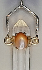 Vintage 18-inch 925 Neckless w/ Crystal Amulet Pendant – Sterling Silver – 5.5g