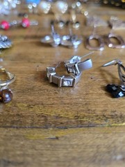 Vtg Retro Costume Lot Of 50 Earrings Clip On Earwire Push Backs