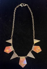 Vintage Bold Iridescent Geometric statement chocker