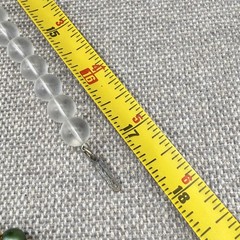 Vintage Necklace Frosted Lucite Beads Metal Bands MCM 17 Inches
