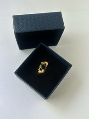 Vintage Purple Cubic Zirconia Ring Gold Plated Womens Size 10