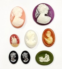 15 Vintage Assorted Resin Acrylic Cameos – DIY Jewelry Making & Repair Craft C80