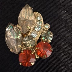Vintage Signed Eisenberg ICE Brooch Pin & Clip Earrings – Original Box -stunning