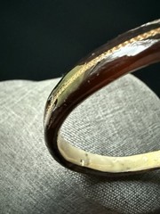 Vintage Lucite Acrylic Bracelet Brown Mod Stackable MCM Retro Minimalist Career