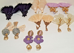 Lot of 5 Pairs Vintage Unbranded & 2 Branded Tassel Fashion Pierced Earrings