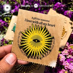 Large Sun Enamel Pin – Valentine Gift for Loved One, I Love You Sun Pin