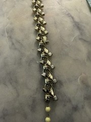 Vintage Coro Enamel Leaves Berries Choker Necklace Gold Tone Mid Century 1950s