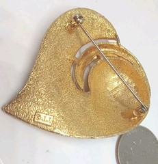 Vtg Brooch CJJ Brand Good Condition Size 55x45mm