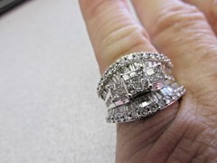 Spectacular 3.50 ctw Diamond Ring 14k wg Size 6.5 Make Offer
