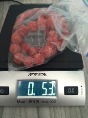 Antique Victorian Red Coral Beaded Necklace 5.3 oz 26 In Silver Heart Clasp