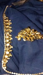 Delizza & Ester (D&E Juliana) Ruby Red Rhinestone Faux Pearl Bib Necklace Broch