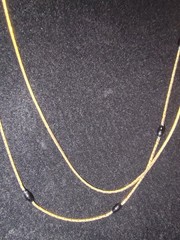Vintage Medici Signed Beaded Chain Necklace Gold Tone Spring Ring Closure 18″