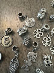 Huge Vintage/Modern Charms 110 Piece Lot Variety Sizes/Styles Unsigned