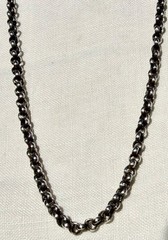 Antique Victorian Sterling Silver ROLO or BELCHER Necklace Chain ~ 29 1/2″