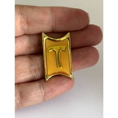 Vintage Celebrity NY letter T pin Monogram lapel pin