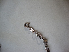 VINTAGE 1970-80s RETRO MOD 3D BEADS 7″ STERLING SILVER STAMPED LEX 925 BRACELET