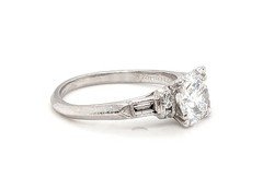Antique Deco Diamond Engagement Ring 1ct D VS1 Ideal Platinum Genuine 1930’s