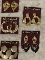 Premier Designs Vintage Earrings Push Back and Clip On