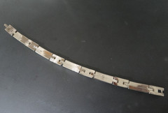Vintage 925 Sterling Silver Panel 7″ Bracelet 30g