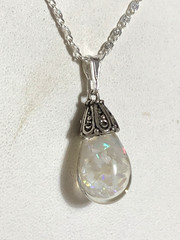 HOLIDAY SALE* ANTIQUE COLOSSAL 21MM FLOATING OPAL NECKLACE STYLE#1A-Sterling