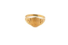 Vintage 10k Yellow Gold Childs Ring Size 0.5 Flower