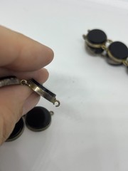 Antique Victorian Art Deco Sterling Silver Black Onyx Necklace Bracelet DAMAGED