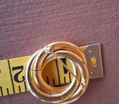 Vintage Gold Tone Circular Stacked Pinwheel Brooch 1 .5 Inches