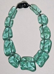 Runway Gerda Lynngaard Monies Seafoam Green Lucite Necklace Bracelet Earring Set