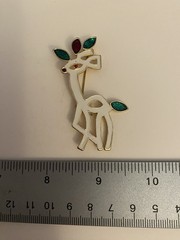 Reindeer Christmas Brooch P62