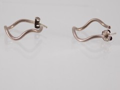 Vintage 950 Sterling Silver Wobble Hoop Earring 3.3g 7/8 Inch