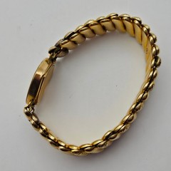 Vintage Marathon Heart Sweetheart Expansion Bracelet Gold Floral Etched