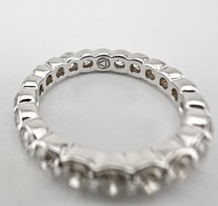 Designer 14k White Gold 1.75ct Diamond Eternity Wedding Stackable Band Ring Sz 4
