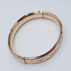 Antique ~ J.M.F. & Co. Monogramed Gold Filled Hinged Bangle Bracelet