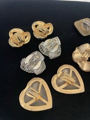 VTG Clip Earrings Lot STATEMENT RUNWAY STYLE Mosaic Geometric Dangle MORE *Read*