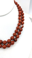 Vintage Carnelian Necklace Beaded Hand Knotted Gemstone 30” No Clasp