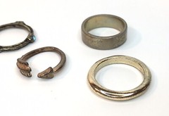 Estate Find Ring Lot 5 pc Costume and Fashion Mixed Assorted Sizes Belief Arrow