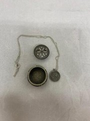 Cathedral Art Pewter Love & Romance Jewelry Necklace Brooch Earrings Box Set