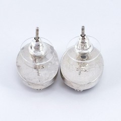 Vintage Sterling Silver 925 Brown Faceted Smoky Quartz Stud Earrings
