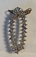 Ear Crawlers Rhinestone Earrings Gold Toned 1-7/8 Inch Studded and Clasp Closure