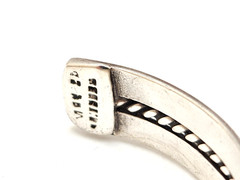 Vintage Sterling Silver Rope Cable Design 10.0 mm Cuff Bracelet, 6.75″, 20.7g