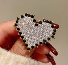 Women’s Heart Shape Cocktail Ring 2Ct Lab Created Diamond 14K Yellow Gold Plated