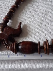 Vintage African Safari Style Statement Piece With Hand Carved Animals And Beads