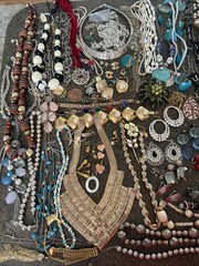 250 vintage to now lot wearable craft necklace earrings brooch jewelry 15 pounds