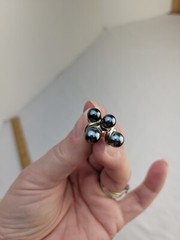 Lovely Carol Lee and Unbranded Gold and Silver Tone Faux Pearl Pierced Earrings
