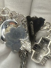 Sterling Silver 925 September 11 Memorial Charm Bracelet 7 Inches 54.4 Grams
