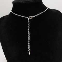 Vintage Silver Tone Rhinestone Heart Shaped Photo Locket Pendant Necklace